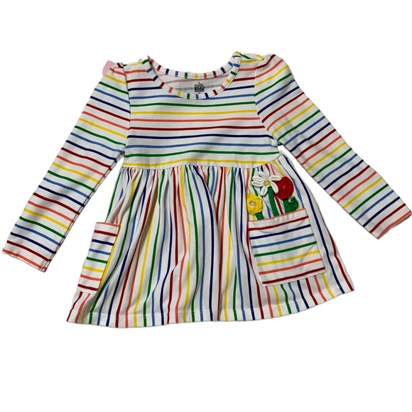 Kids Headquarters Other - EUC Kids Headquarters striped long sleeve shirt with floral appliqué. Size 2T.